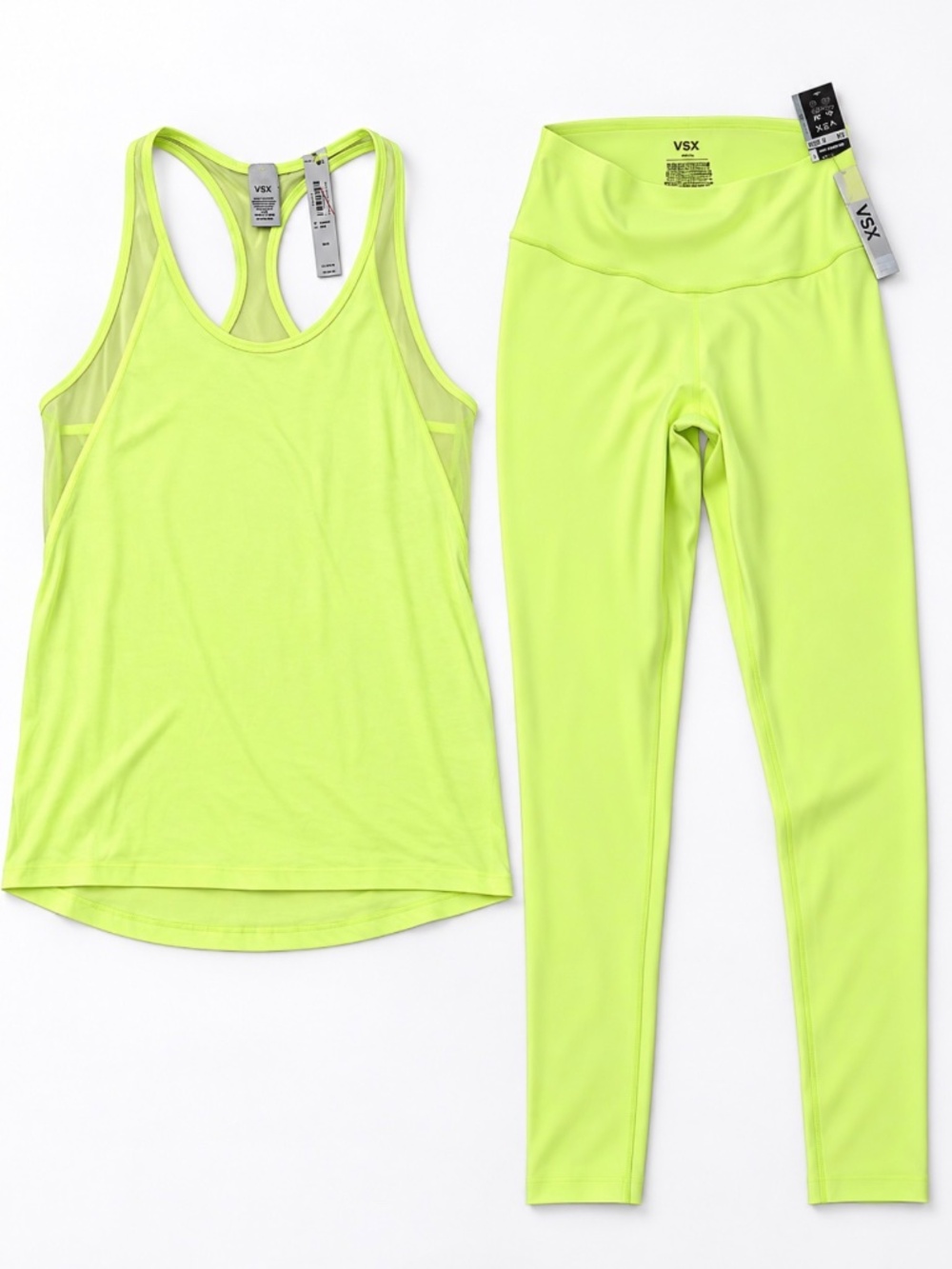 Victoria’s Secret VSX Neon Lime Workout Set Women’s Size M NWT